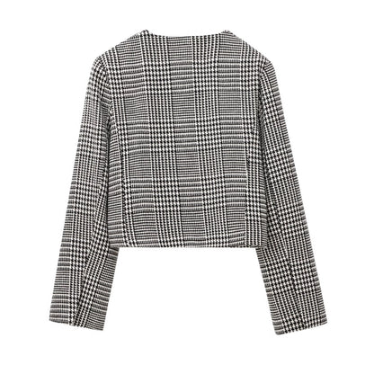 Women's Blazer Long Sleeve Blazers Button Elegant Color Block