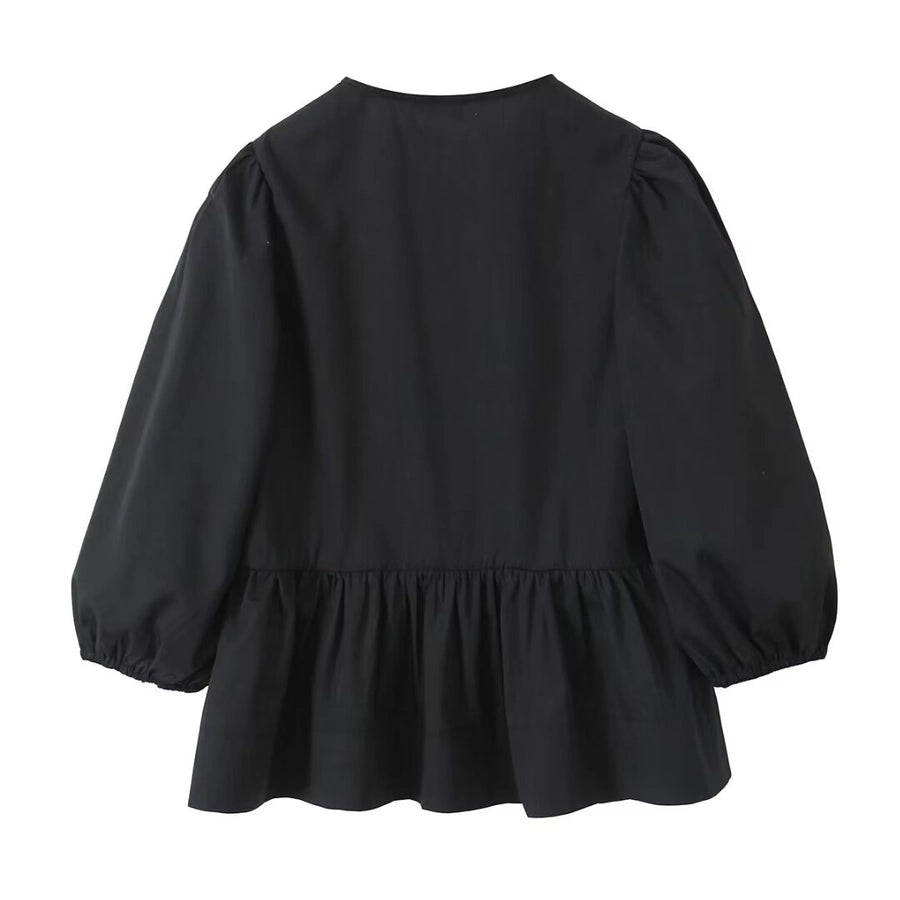 Women's Blouse Long Sleeve Blouses Streetwear Solid Color