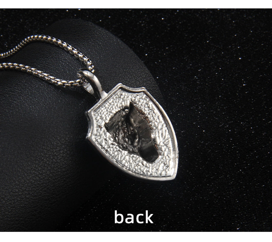 Hip-Hop Geometric Lion Wolf 201 Stainless Steel Alloy Inlay Rhinestones Unisex Pendant Necklace