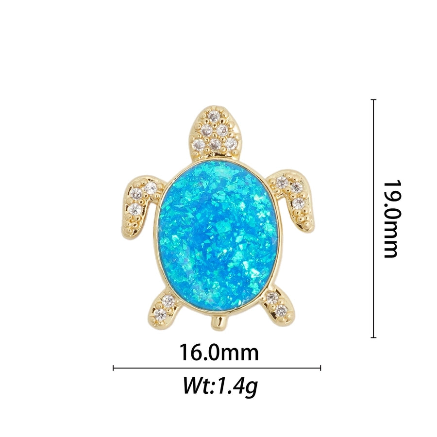 1 Piece Copper Tortoise Insect Pendant