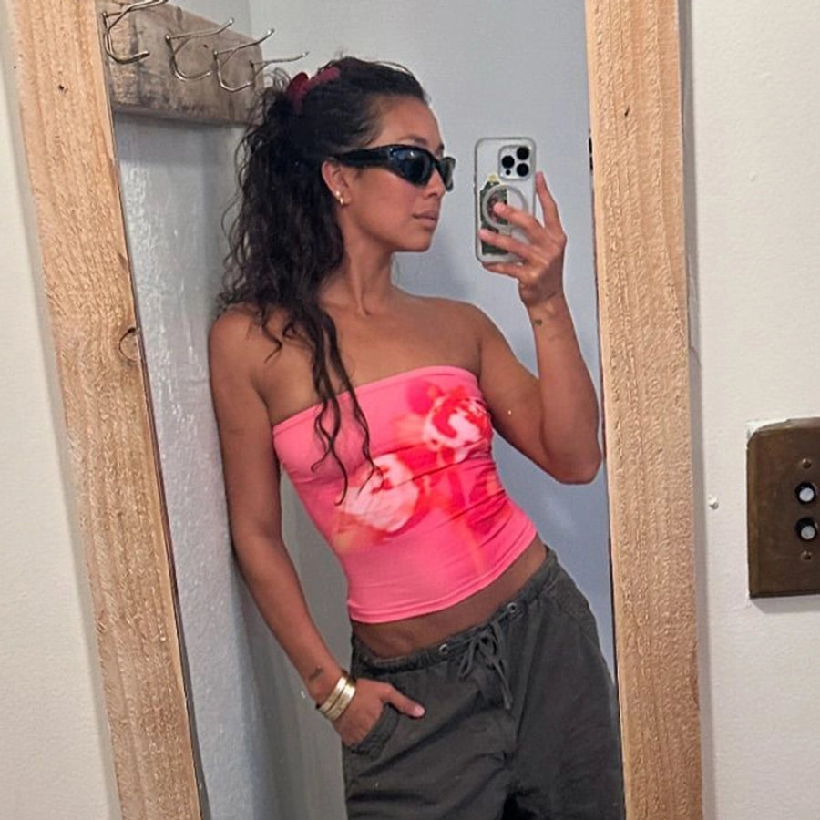 Women's T-shirt Sleeveless Tank Tops Streetwear Flower