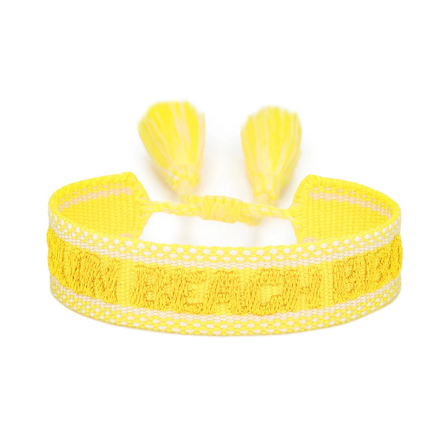 Cute Sweet Sports Letter cord Woven Chain String Bracelets