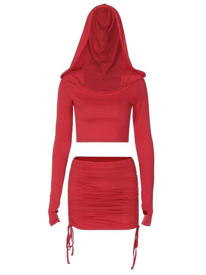 Daily Women's Casual Streetwear Solid Color Spandex Polyester Skirt Sets Skirt Sets