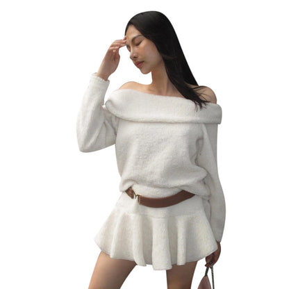 Holiday Women's Elegant Solid Color Spandex Polyester Skirt Sets Skirt Sets