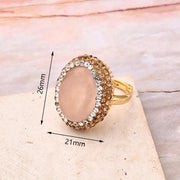 Pink Crystal Ring (Gold)