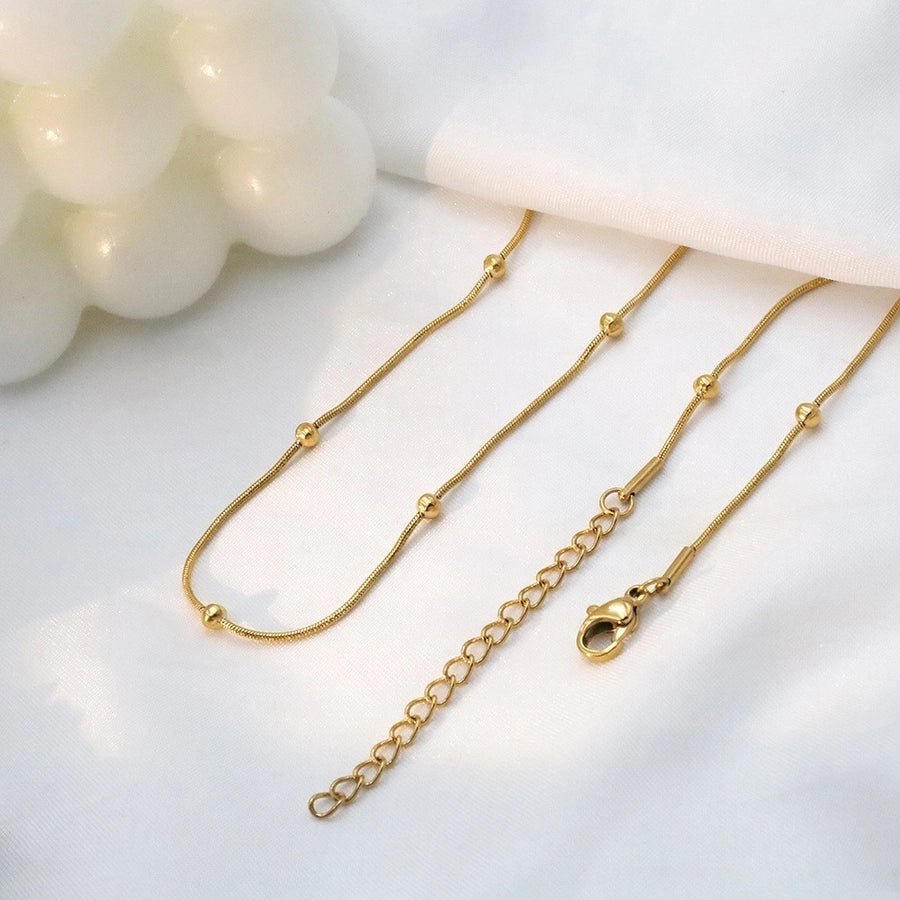 Jewelry Modern Style Commute Solid Color Titanium Steel Pendant Necklace