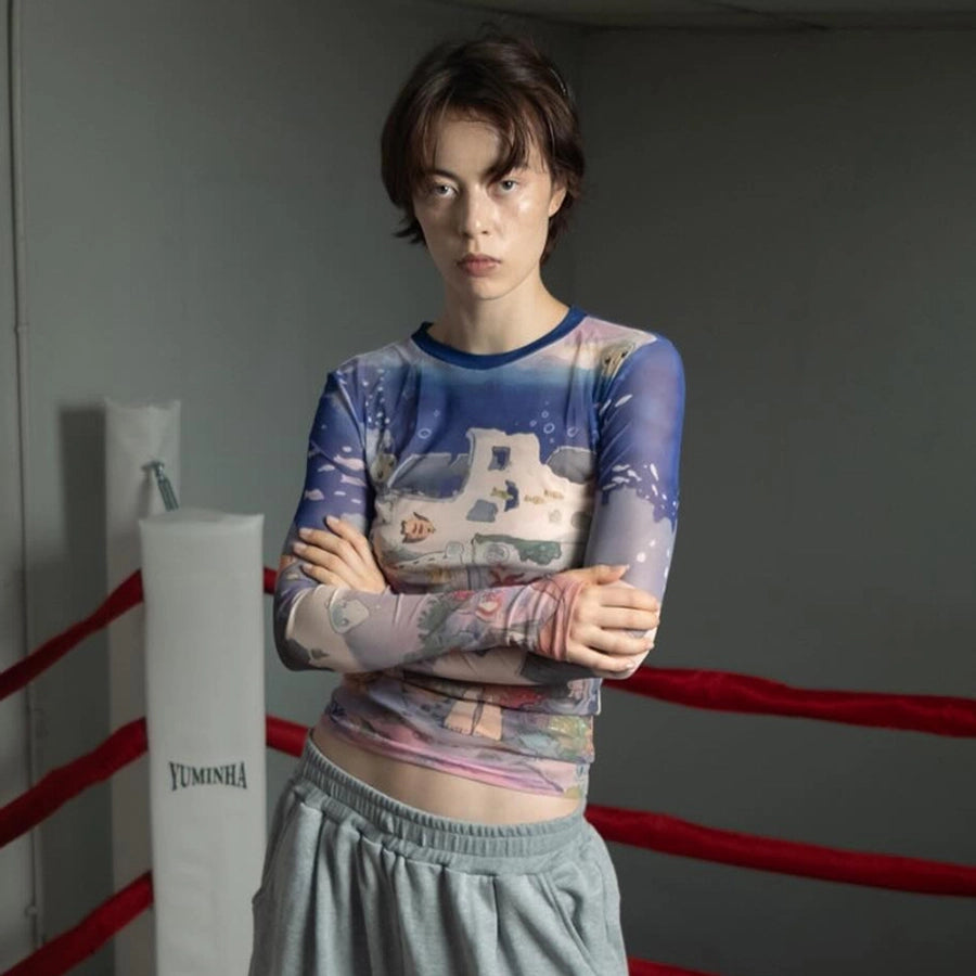 Women's T-shirt Long Sleeve T-Shirts Streetwear Cartoon