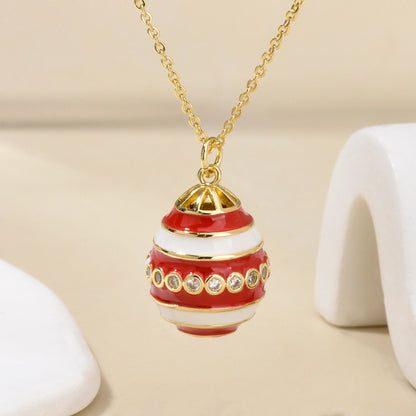 Jewelry IG Style Simple Style Rejuvenating device Copper Rhinestones Epoxy Inlay Pendant Necklace