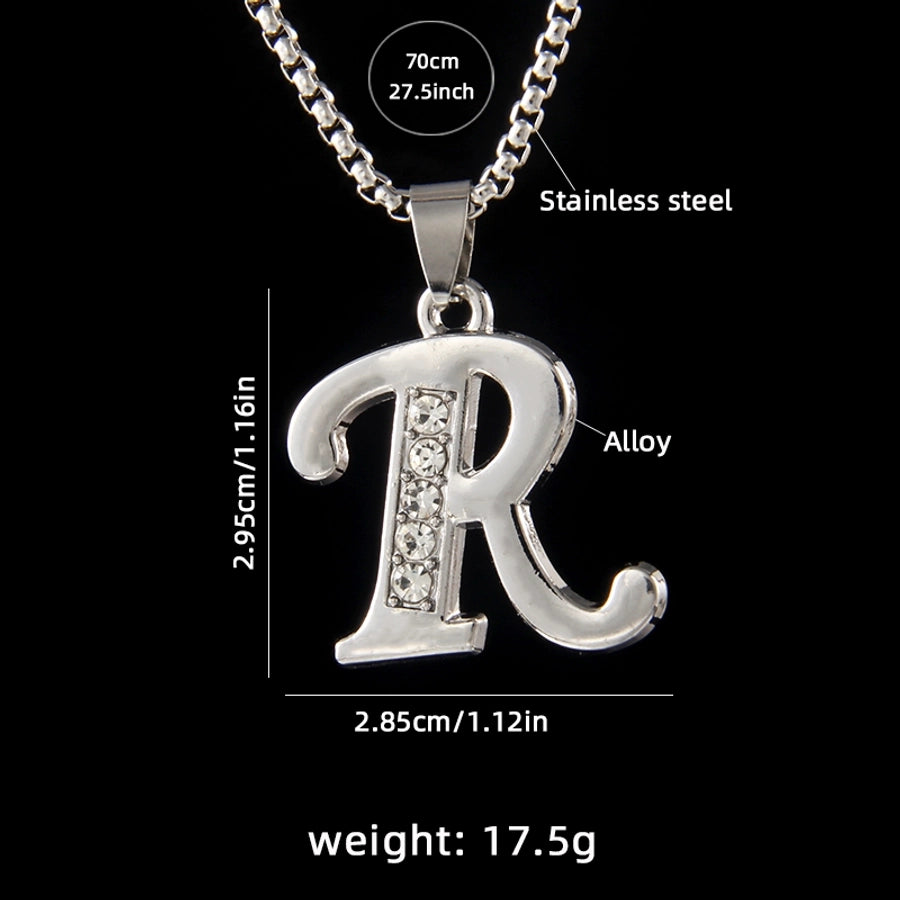 Simple Style letter 201 Stainless Steel Zinc alloy Unisex Pendant Necklace