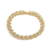 Gold White Diamond Bracelet