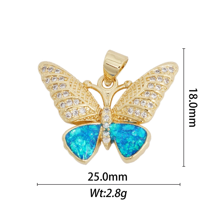 1 Piece Copper Butterfly Fish Tail Pendant