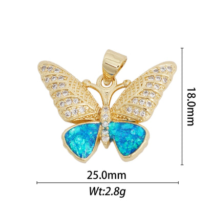 1 Piece Copper Butterfly Fish Tail Pendant