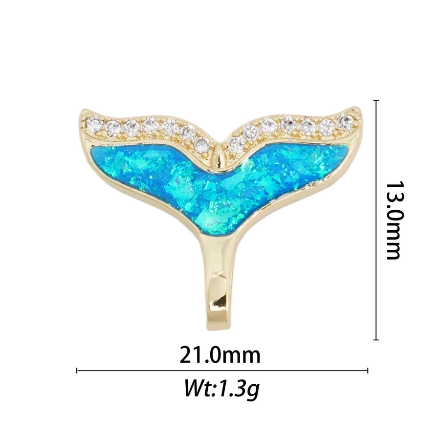 1 Piece Copper Butterfly Fish Tail Pendant