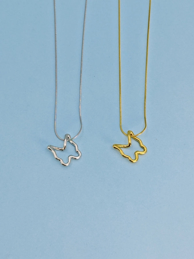 Jewelry Elegant Simple Style Classic Style Butterfly 304 Stainless Steel Pendant Necklace