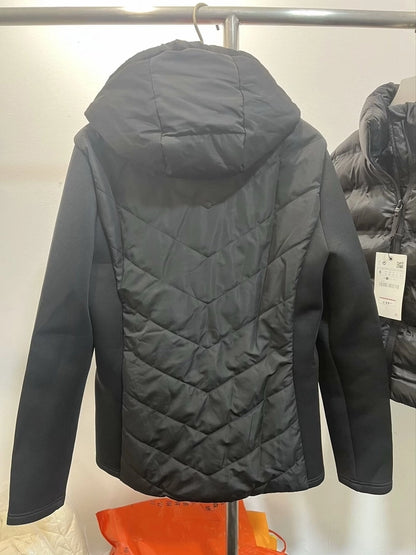 Women's Vacation Simple Style Solid Color Zipper Coat cotton clothes