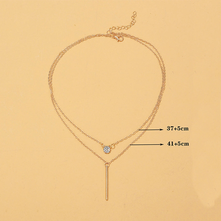 Original Design Lady Solid Color Geometric Mixed materials Paperclip Chain Pendant Necklaces