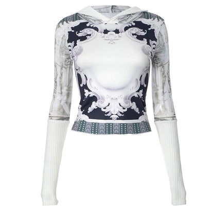 Women's T-shirt Long Sleeve T-Shirts Streetwear Color Block