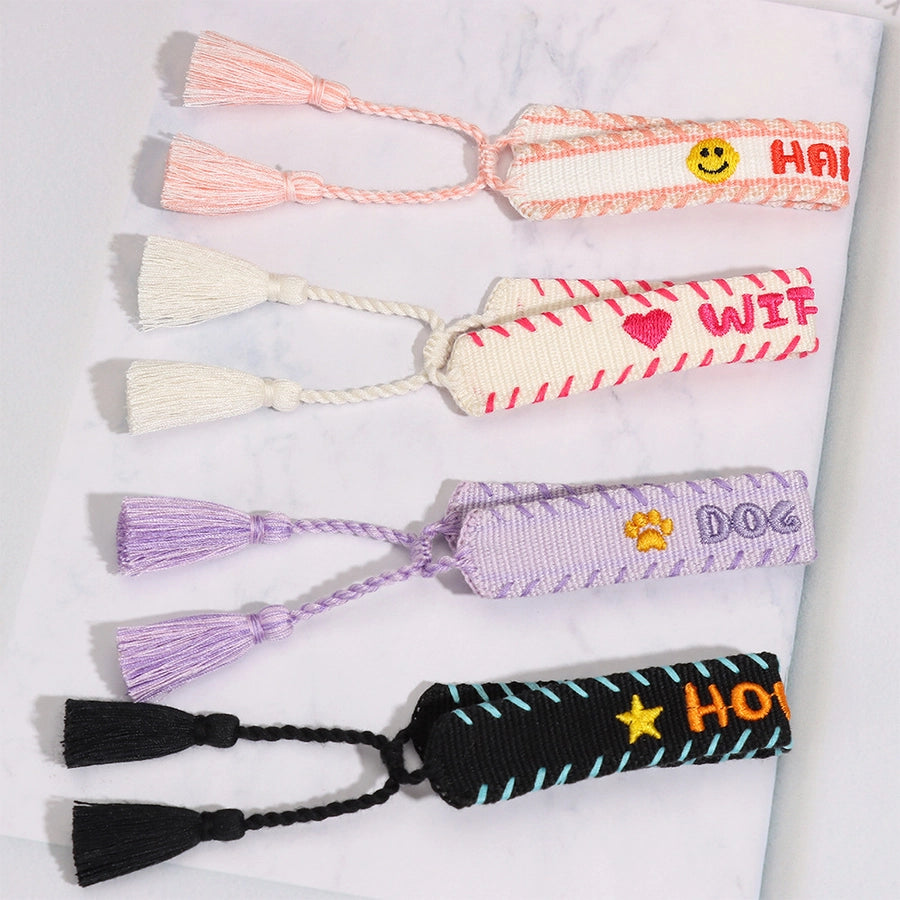 Cute Sweet Letter Cord Woven Chain String Bracelets