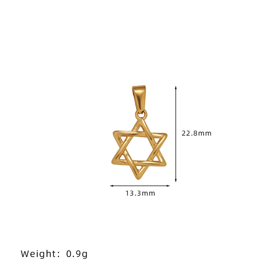 1 Piece Titanium Steel Sun Star Heart Shape Pendant