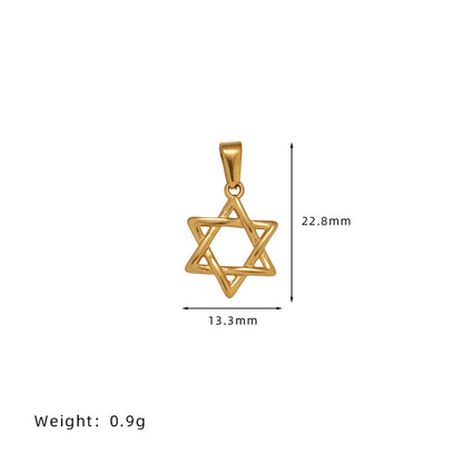 1 Piece Titanium Steel Sun Star Heart Shape Pendant