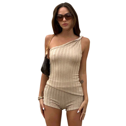 Daily Women's Sexy Solid Color Spandex Polyester Shorts Sets Shorts Sets