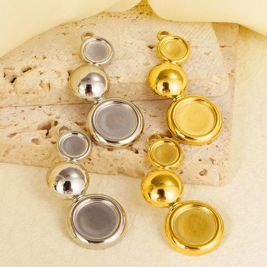 1 Piece 35*15mm 304 Stainless Steel 18K Gold Plated Geometric Pendant Jewelry Accessories