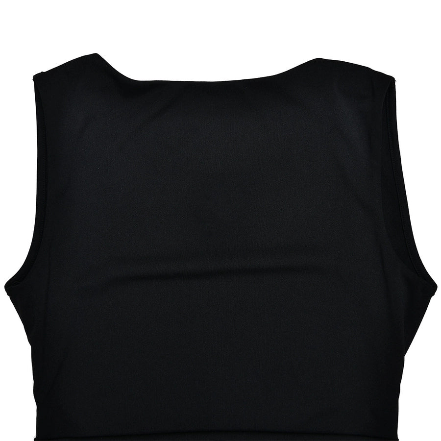 Women's Slit Dress Elegant Sexy Round Neck Backless Sleeveless Solid Color Maxi Long Dress Holiday Cocktail Party