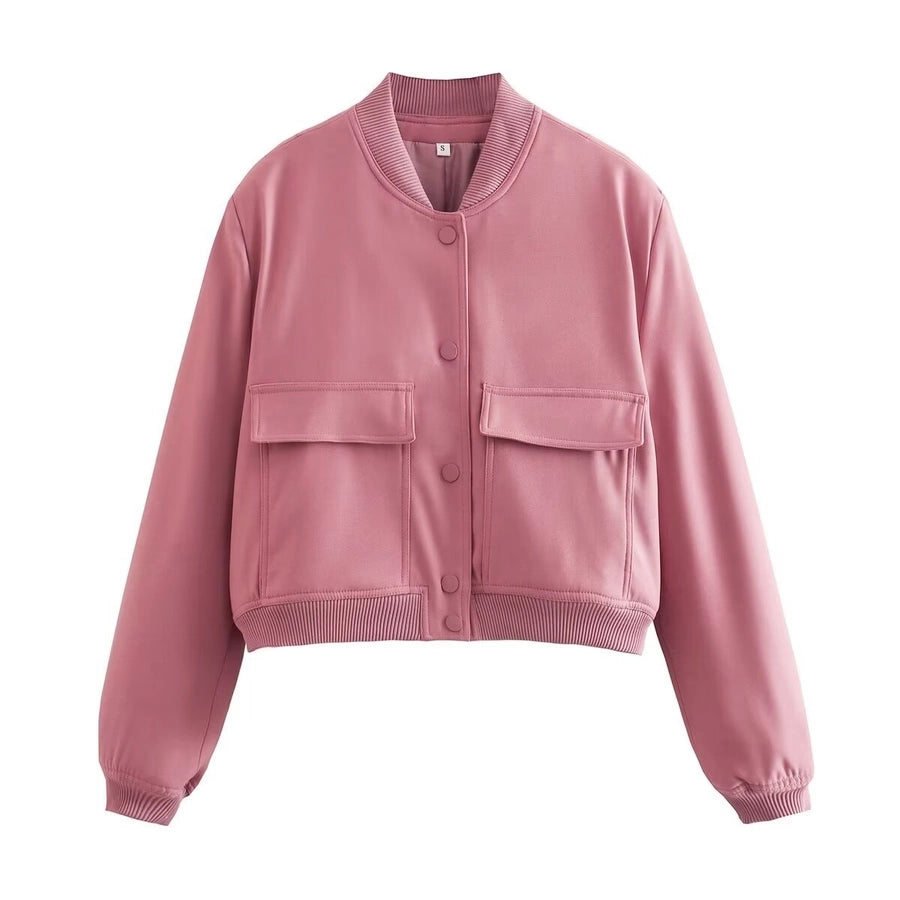 Women's Streetwear Solid Color Single Breasted Coat Casual Jacket