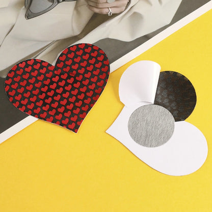 Full OF Love Valentine's Day breast beauty stickers heart-shaped disposable breast beauty stickers cover point Love cloth breast stickers self-adhesive