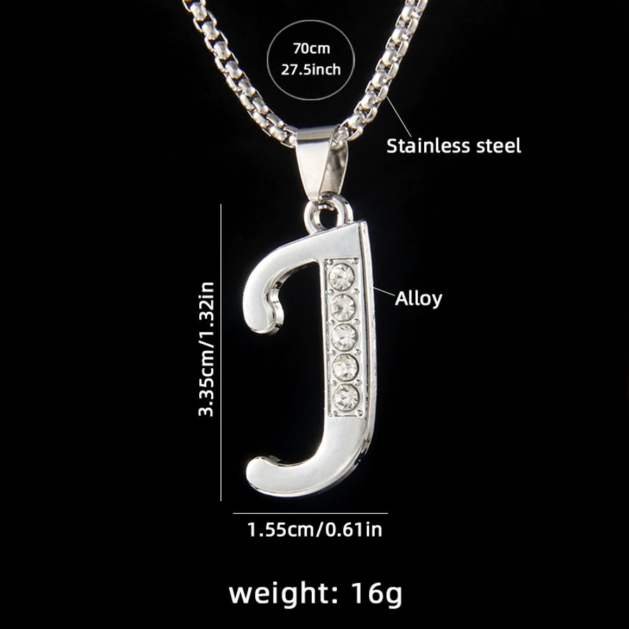 Simple Style letter 201 Stainless Steel Zinc alloy Unisex Pendant Necklace