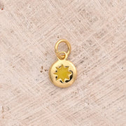 Yellow Drop Oil Eight Awn Star Pendant (Gold) [9.5x7mm (Aperture: 3mm)]