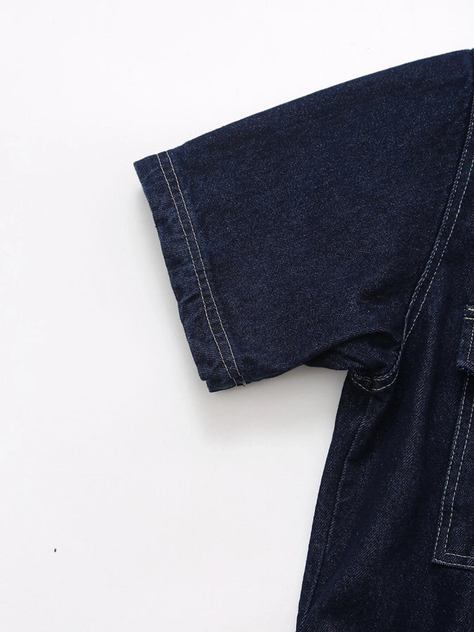 Daily Women's Simple Style Classic Style Solid Color Denim Pocket Skirt Sets Skirt Sets