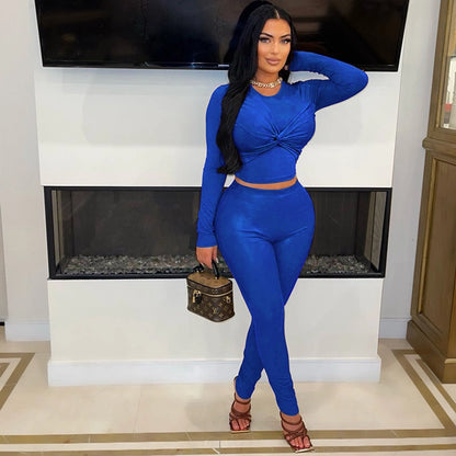 Daily Women's Streetwear Solid Color Spandex Polyester Pants Sets Pants Sets
