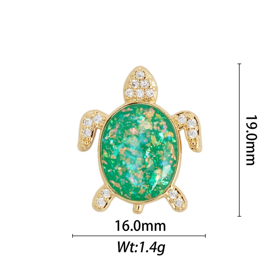 1 Piece Copper Tortoise Insect Pendant