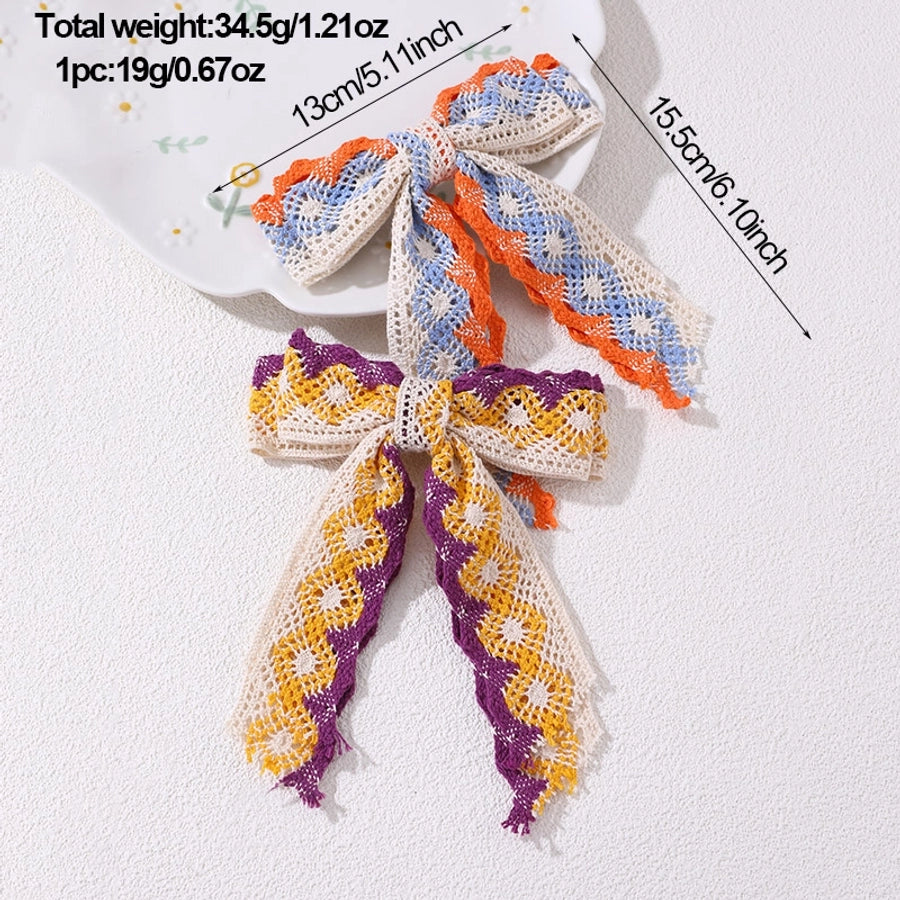 Women's Vintage Style Simple Style Bow Knot Alloy Cloth Hair Clip