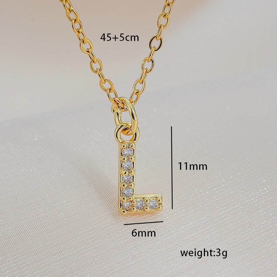 Jewelry Basic Retro Classic Style Letter 304 Stainless Steel Copper Pendant Necklace