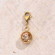 Champagne Lucky Stone Lobster Buckle Pendant (Gold)