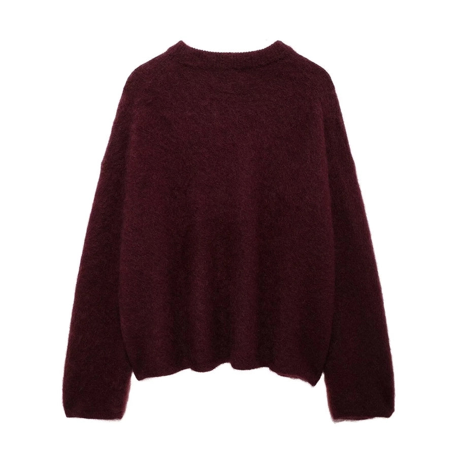 Women's Sweater Long Sleeve Sweaters & Cardigans Streetwear Solid Color