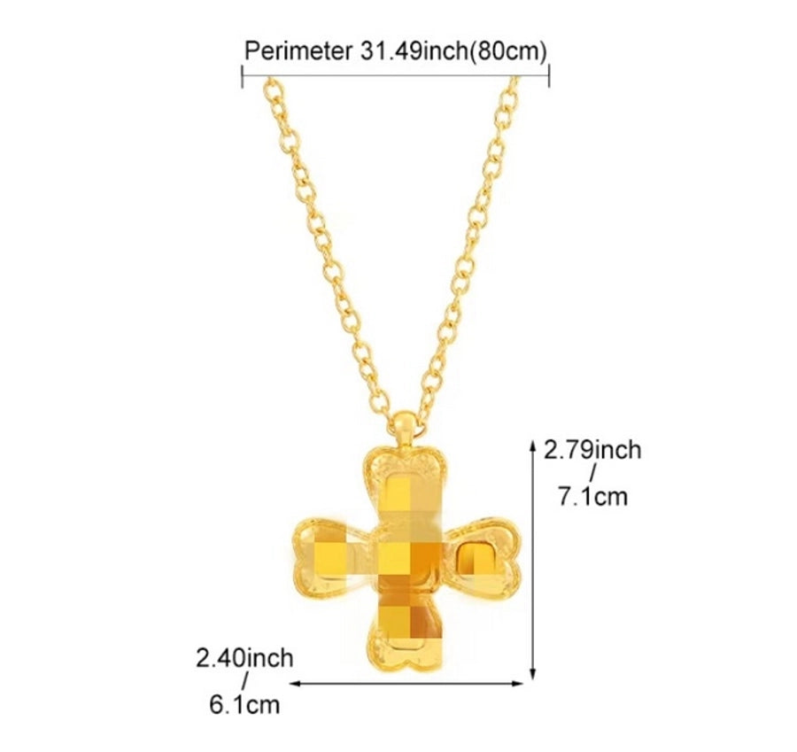 Vintage Style Classic Style Cross Alloy cable chain Pendant Necklaces