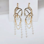 Girl Pearl Tassel Earrings