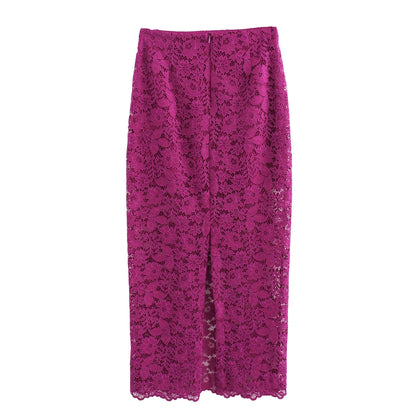 Summer Simple Style Solid Color Polyester Midi Dress Skirts