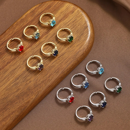 Copper Geometric Adjustable Ring