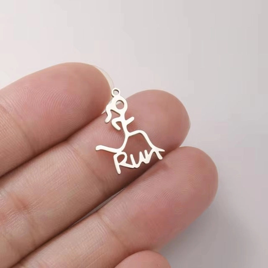 1 Piece 304 Stainless Steel Geometric Pendant