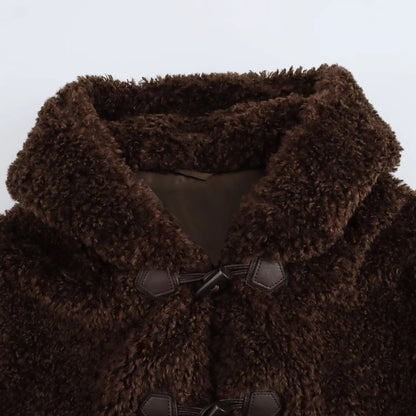Women's Preppy Style Solid Color Coat Woolen Coat