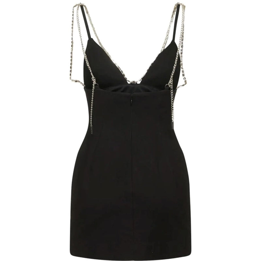 Women's Party Dress Sexy V Neck Sleeveless Solid Color Above Knee Cocktail Party