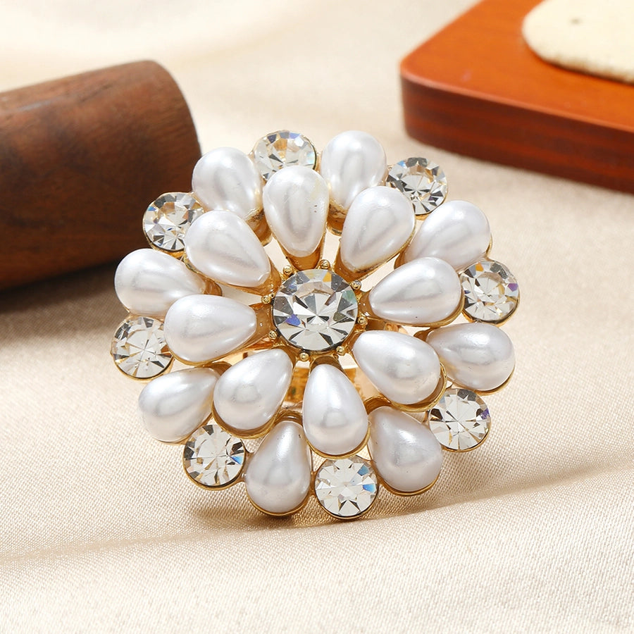 Elegant Geometric Alloy Women's Rings