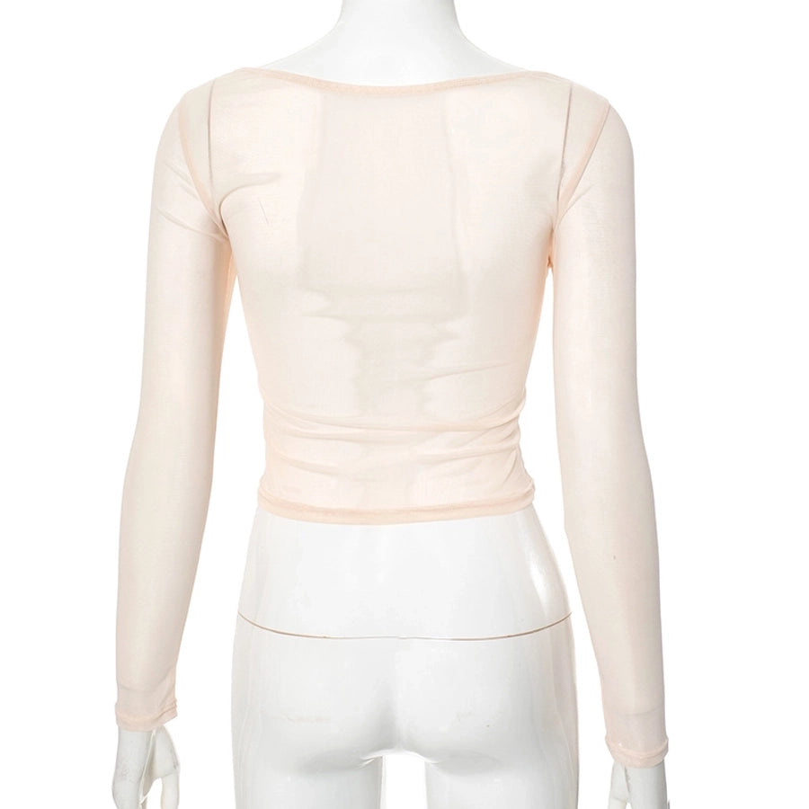 Women's T-shirt Long Sleeve Blouses Streetwear Solid Color