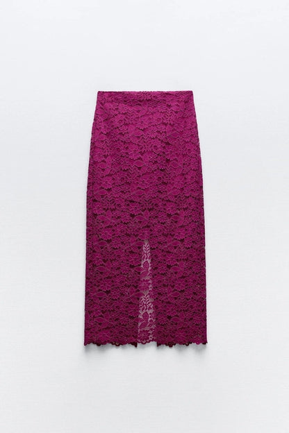 Summer Simple Style Solid Color Polyester Midi Dress Skirts