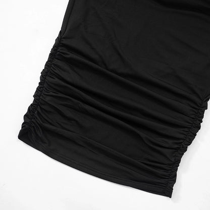 Women's Hip skirt Streetwear V Neck Long Sleeve Solid Color Knee-Length Daily