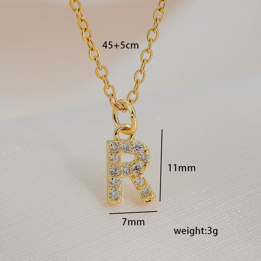 Jewelry Basic Retro Classic Style Letter 304 Stainless Steel Copper Pendant Necklace